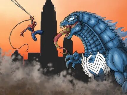Spider-Man Vs Venom-Zilla by Jougeroth on deviantART Spiderm