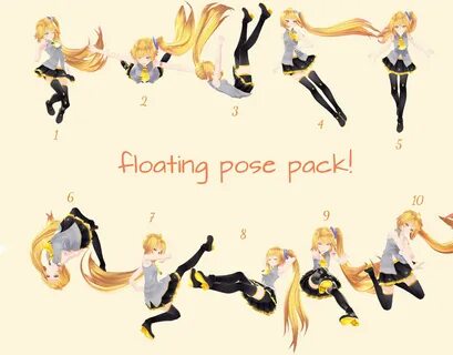 Floating Pose Pack by esizu on DeviantArt Anime poses refere