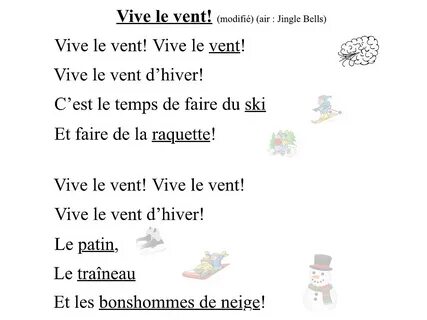 Vive le vent modifié Language ShowMe