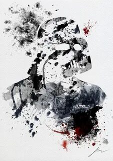 Abstract Paint Splatters of Familiar Star Wars Characters St