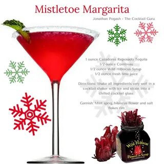 Wild Hibiscus Christmas Cocktail: The Mistletoe Margarita! W