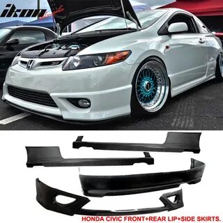 Купить Fits Civic 06 08 HF P Front Rear Bumper Side Skirts (