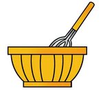 Miniclips:Mixing Bowl Clip Art by Phillip Martin, Yellow Mix