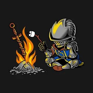 On an Open Bonfire - Dark Souls T-Shirt - The Shirt List Dar