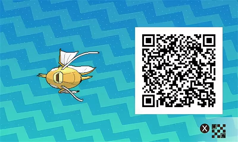Pokemon Sun and Moon Shiny Female Magikarp QR Code