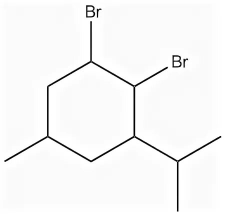 Ответы Mail.ru: 1,2-дибром-3-изопропил-5-метил циклогексан с