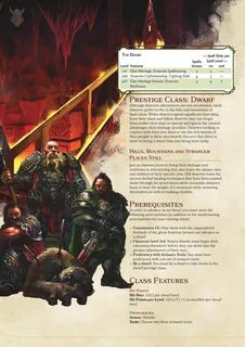 Dwarf Prestige P1 Dnd 5e homebrew, Dnd classes, Dungeons and