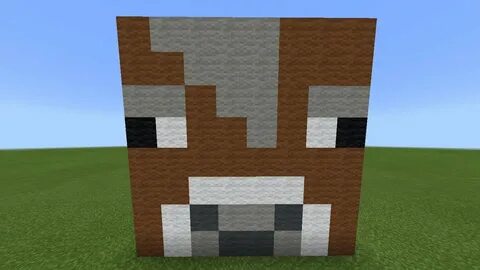 How to make a cow face Minecraft Pixel Art #1 - YouTube