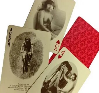 4pcs CHEESY MALE NUDES 1970s Vintage Single Playing Cards Et