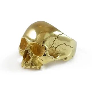 Gold Skull Ring (W (UK)) Frederick Grove Wolf & Badger