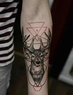фото тату Олень от 15.11.2017 № 063 - tattoo Deer - tattoo-p