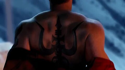 Ajay Devgn Shirtless Shivaay Back Trident Tattoo - Bollywood
