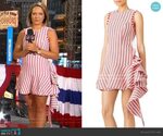 WornOnTV: Dylan’s red striped ruffle mini dress at Macy’s 4t