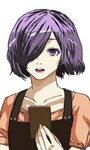 Download cute, purple hair, anime girl, touka kirishima, tok