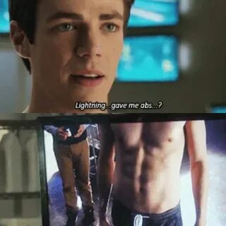 "Lightning... Gave me abs...?" -- Barry Allen -- The Flash -