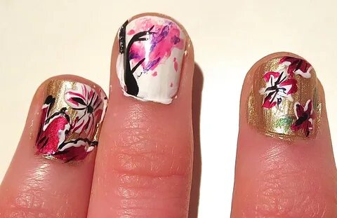 Popular Japanese Cherry Blossom Sakura Nail Art Image - Desa