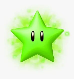 Transparent North Star Clipart - Super Mario Green Star, HD 