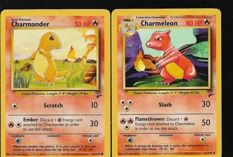 Free: 2 POKEMON Cards CHARMANDER & CHARMELEON - Trading Card