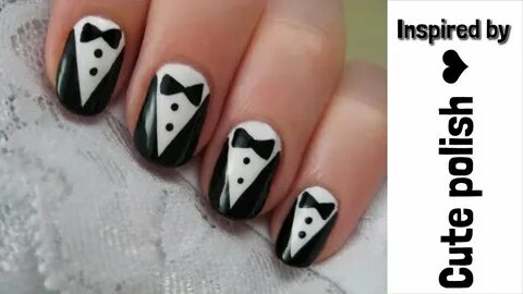 Tuxedo Nail Art 👔 Diseño de uñas - YouTube