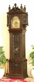 212: Gothic Oak Tiffany & Co. Grandfather Clock - Apr 16, 20