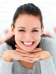 Closeup of a happy young woman smiling Buy Stock Photo on Pe