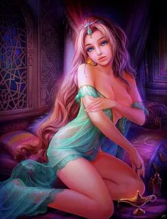 Sleepless Nights-Princess Jasmine Digital Art by Shawli Chen