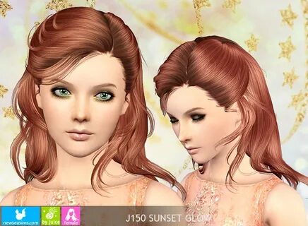 Highlighted hairstyle J150 SunsetGlow by NewSea - Sims 3 Hai