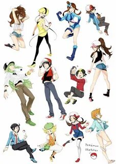 Pokemon trainersss by f-wd in 2020 Pokemon game characters, 