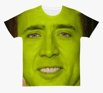 Nicolas Cage As Shrek classic Sublimation Adult T-shirt, HD 