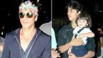 Shah Rukh Khan, AbRam and Aryan Spotted At The Airport !! - 