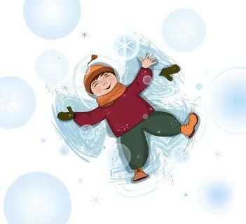 Иллюстрация снежный ангел в стиле 2d, графика, детский