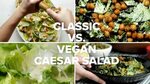 Classic Caesar Salad vs. Vegan Caesar Salad * Tasty Recipes 