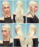 3.Version Daenerys Hair Sims 4, Sims hair, Sims