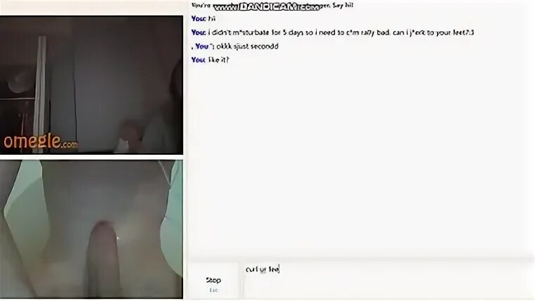 Omegle footjob. 