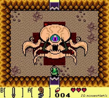 Legend of Zelda Wind Waker inspired pixel art Link vs Gohma 