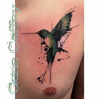 Gene Coffey watercolour hummingbird tattoo Hummingbird tatto