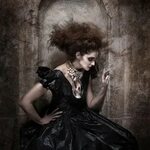 Reflective Three-Way Photoshoots Dark beauty magazine, Dark 