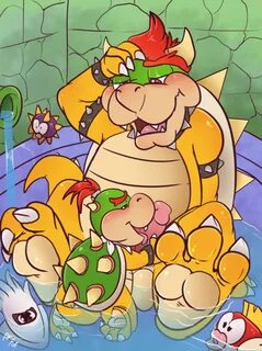FurryBooru - age difference bowser bowser jr. cub father fat