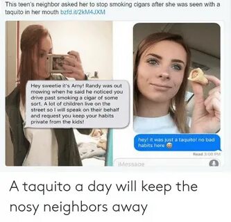 This Teen's Neighbor Asked Her to Stop Smoking Cigars After 