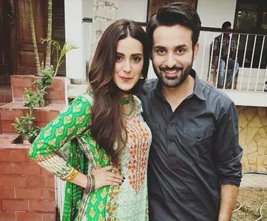 Affan Waheed and Iqra Aziz from the set of upcoming drama "K