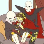Flowerfell Skelebros and Frisk Undertale Amino