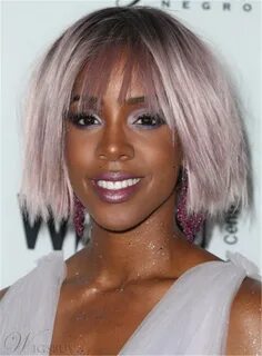 Kelly Rowland Choppy Lilac Bob Synthetic Straight Hair Caple