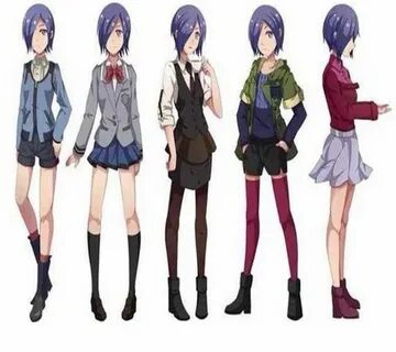 Various outfits that Touka wears in the anime. Touka kirishi