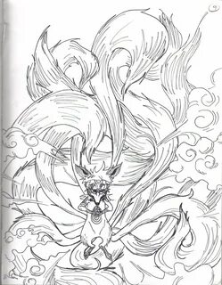 Nine Tail Fox Drawing at GetDrawings Free download