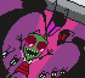 Invader Zim Poster by Maninthebook on Kandi Patterns Cross s