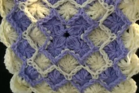 Crochet Geek - Crochet Wheel Stitch Square with Post Stitch 