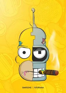 Fan Art : Homer x Bender on Behance