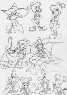 Darkwing e Gosalyn sketches by giulal Character design anima