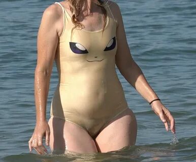 Transparent sheer seethrough swimsuit hairy pussy beach - 26