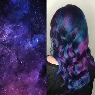 Galaxy Hair Galaxy hair color, Hair color unique, Hair dye c